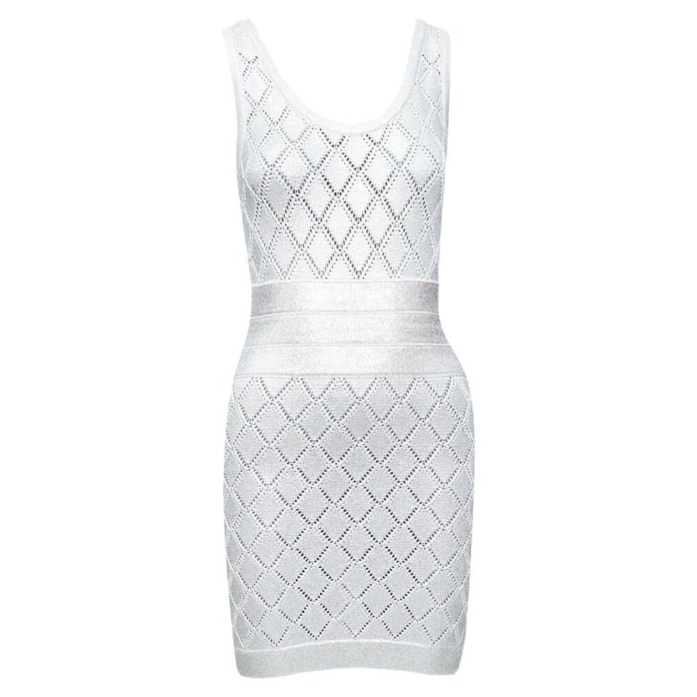 Balmain Argyle Knit Mini Dress